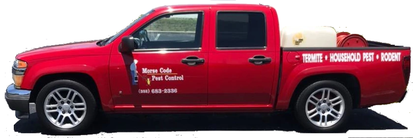 Morse Code Pest Control truck